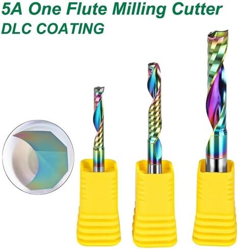 6mm 8mm 12mm Shank HRC70 Woodworking Fraise CNC Milling Cutter One Flute End Mill Pluter Bit for MDF Carbide Wood Cutter (12x12x45mm) in Saudi Arabia