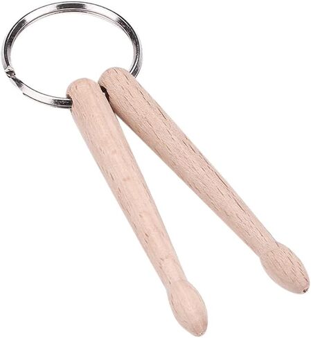 Mini Drum Sticks Keychain Wood Drumstick Keychain Percussion Key Ring Wooden Keyring for Drummer in Saudi Arabia