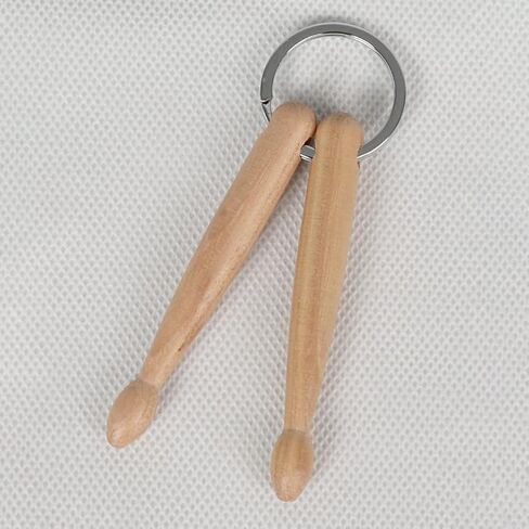 Mini Drum Sticks Keychain Wood Drumstick Keychain Percussion Key Ring Wooden Keyring for Drummer in Saudi Arabia