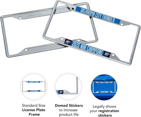 Desert Cactus Oklahoma City Thunder Car Accessories NBA Team Basketball Metal License Plate Frame and Tag Holder for Front or Rear of Vehicle (2025 Championship) in Saudi Arabia