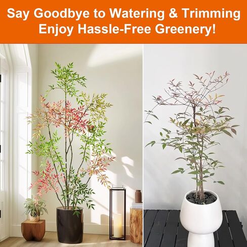 4.6ft من الخيزران شجرة الخيزران الاصطناعية Nandina Tree Plants Ingotial Indoor Tree واقعية واقعية بوعاء مع أكثر in Kuwait