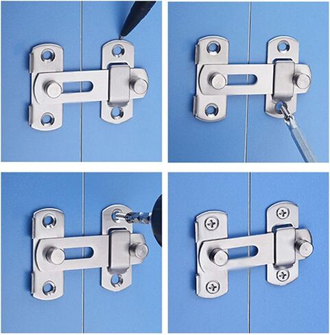 Door Locks and Latches Door Latch for Locking Door Lock Bolt Closet Window Door Lock(Black) in Saudi Arabia