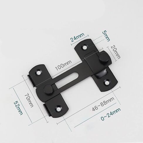 Door Locks and Latches Door Latch for Locking Door Lock Bolt Closet Window Door Lock(Black) in Saudi Arabia