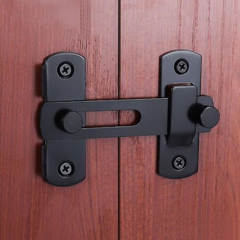 Door Locks and Latches Door Latch for Locking Door Lock Bolt Closet Window Door Lock(Black) in Saudi Arabia