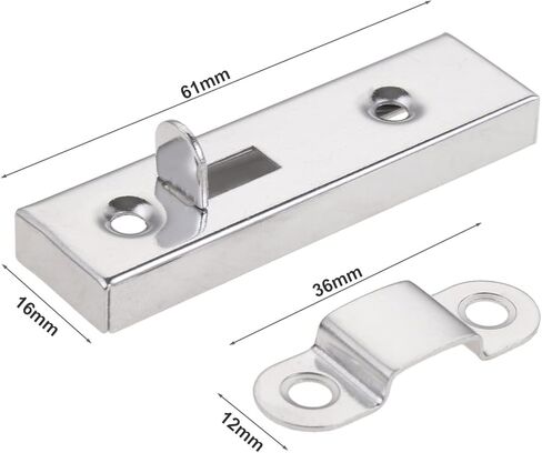 قفل المزلاج الصلبة انزلاق الباب المزلاج ث/المسمار HASP البوابة البوابة سلامة قفل كروم الفضة شقا in Kuwait