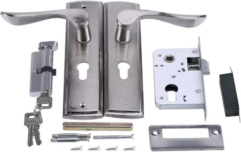 قفل سلسلة ألومنيوم سبيكة القفل القفل الداخلي قفل الباب مقبض باب خشبي الباب الأمامي والخلفي مقبض الباب قفل الباب مزدوج مع المفتاح in Kuwait