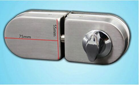 Door Locks and Latches Glass Door Lock Stainless Steel Glass Door Latch Glass Door Lock Home Hotel Bathroom for Frameless Glass Door in Kuwait