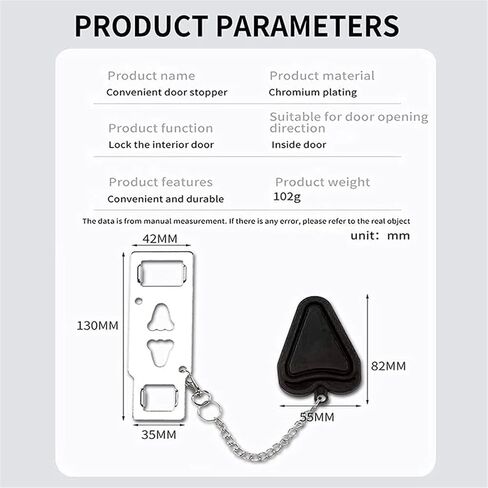 Chain Lock Portable Door Lock Dual Hole Security Door Locker Travel Lock Latch Door Lock in Saudi Arabia