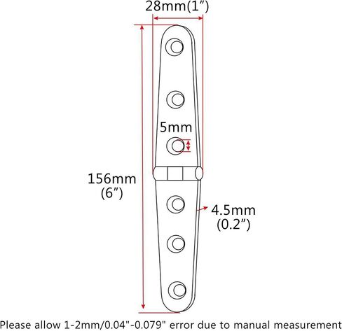 2/4PCS Stainless Steel 316 Marine Hardware Casting Hinge Door Hinge for Boat Yacht RV- Size156X28mm Button in Saudi Arabia