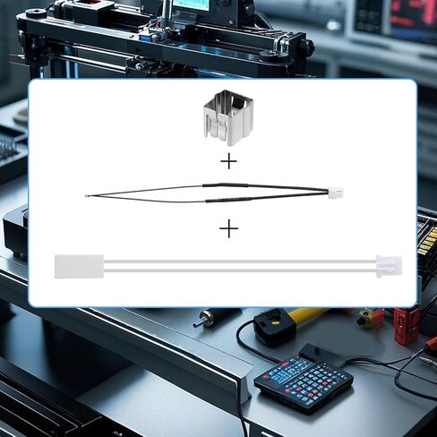 2 Sets Thermistor Kit for Bambu Lab X1/X1C, 300°C High Temperature Thermistor & Cartridge Heater & Retaining Clip Hotend Replacement Parts for 3D Printer Accessories in Kuwait
