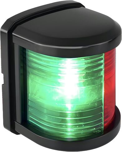 Seaflo 11 Series منتظم بحجم LED LED BI-COLOR RED/GREEN LIGHT-12 فولت ، 1W ، IP67 مقاوم للماء ، 2NM ، الرؤية العالية ، للقوارب التي تقل عن 65 قدمًا (20 مترًا)-ضمان لمدة 4 سنوات (Bi-Color/Black) in Kuwait