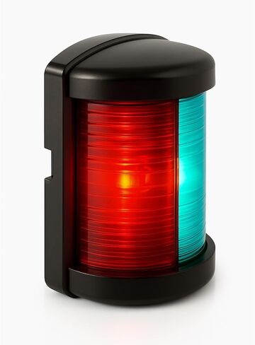 Seaflo 11 Series منتظم بحجم LED LED BI-COLOR RED/GREEN LIGHT-12 فولت ، 1W ، IP67 مقاوم للماء ، 2NM ، الرؤية العالية ، للقوارب التي تقل عن 65 قدمًا (20 مترًا)-ضمان لمدة 4 سنوات (Bi-Color/Black) in Saudi Arabia