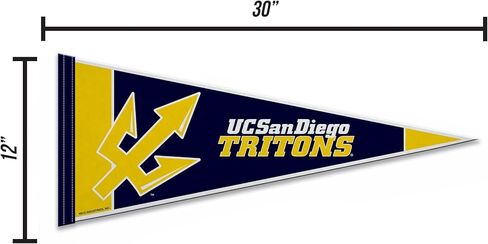 Rico Industries NCAA UC San Diego Tritons 12" x 30" Felt Wall Décor Pennant - Great for Home/Bed Room/Man Cave Décor in Saudi Arabia