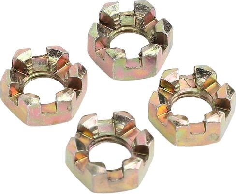 M10 Hex Slotted Nuts Steel Prevention Wheel Axle Hub Castle Nut for Quad Dirt Bike ATV Go Kart in Saudi Arabia
