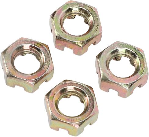 M10 Hex Slotted Nuts Steel Prevention Wheel Axle Hub Castle Nut for Quad Dirt Bike ATV Go Kart in Saudi Arabia