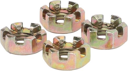 M10 Hex Slotted Nuts Steel Prevention Wheel Axle Hub Castle Nut for Quad Dirt Bike ATV Go Kart in Saudi Arabia