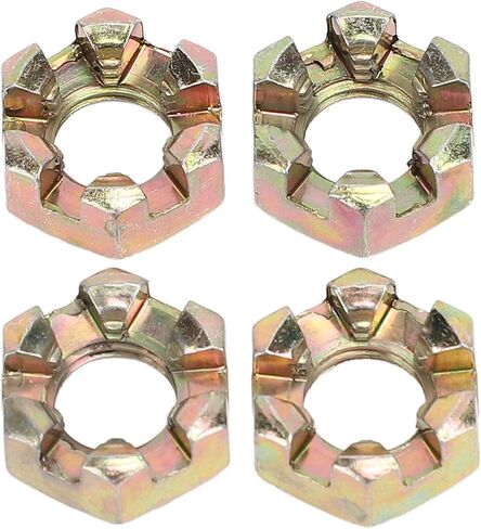 M10 Hex Slotted Nuts Steel Prevention Wheel Axle Hub Castle Nut for Quad Dirt Bike ATV Go Kart in Saudi Arabia