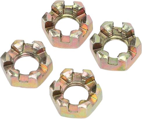 M10 Hex Slotted Nuts Steel Prevention Wheel Axle Hub Castle Nut for Quad Dirt Bike ATV Go Kart in Saudi Arabia
