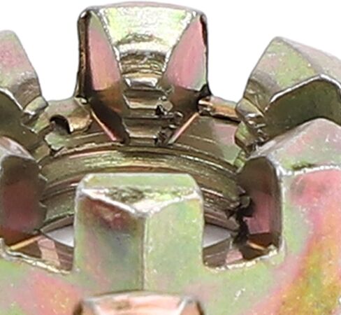 M10 Hex Slotted Nuts Steel Prevention Wheel Axle Hub Castle Nut for Quad Dirt Bike ATV Go Kart in Saudi Arabia
