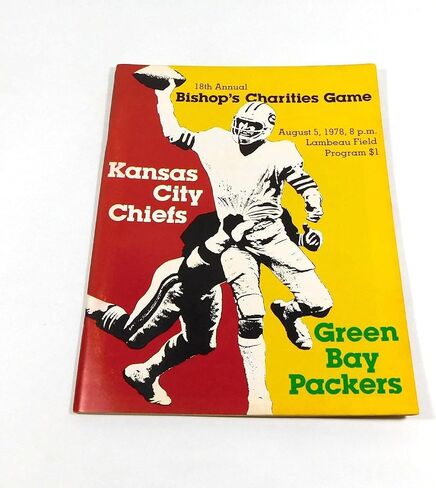 1978 برنامج Kansas City Chiefs vs Bay Packers NFL Football Program 8-5-78-برامج اتحاد كرة القدم الأميركي in Saudi Arabia