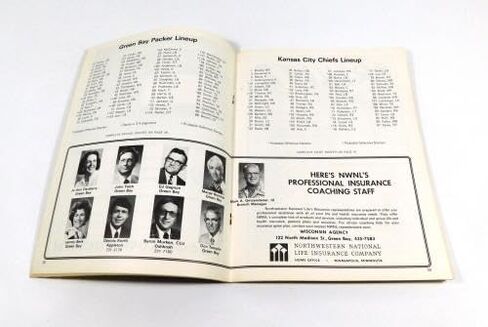 1978 برنامج Kansas City Chiefs vs Bay Packers NFL Football Program 8-5-78-برامج اتحاد كرة القدم الأميركي in Saudi Arabia