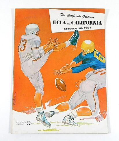 1954 UCLA vs California College Football Program 10/30/54 - College Programs in Saudi Arabia