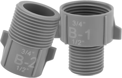 4pcs 1/2" 5/8" 3/4" Pipe Conversion Connectors, Water Pipe Interface Converter, 1/2" NPT to 5/8" NPT 1/2" NPT to 3/4" NPT Male to Female Hose Line Adapter for Pipe Diameter Change Accessories in Saudi Arabia