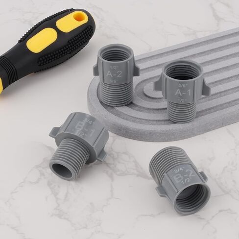 4pcs 1/2" 5/8" 3/4" Pipe Conversion Connectors, Water Pipe Interface Converter, 1/2" NPT to 5/8" NPT 1/2" NPT to 3/4" NPT Male to Female Hose Line Adapter for Pipe Diameter Change Accessories in Saudi Arabia