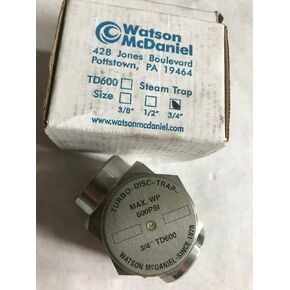 NEW Watson McDaniel TD600,3/4" TD-600 Thermodynamic Steam Trap -TurbO DISK,SF in Saudi Arabia