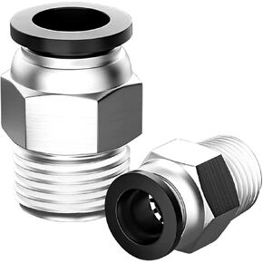 Pneumatic Black Push Connect Fittings 8mm Tube OD x 1/4 Inch NPT Air Push Connect Tools Pneumatic Hose Fittings(Pack of 10) in Kuwait