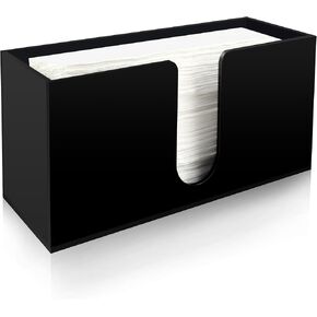 Paper Towel Holder for Countertop,Black Acrylic Napkin Dispenser-Multifold/C-Fold/Z-Fold Trifold Paper Towel Dispenser for Bathroom Kitchen Restaurant Toilet - Durable 5mm Thick(2) in Saudi Arabia