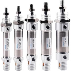 1pcs أسطوانة الهوائية الفولاذ المقاوم للصدأ من الفولاذ المقاوم للصدأ اسطوانة القلم الدائرية dsnu10/12/16x25/50/75/11/115/150/175/200-p-a (Bore 12 (DSNU 12) ، السكتة الدماغية 125 ملم) in Kuwait