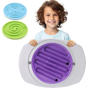 Balance Board with Maze for Kids, 20 inch Labyrinth Wobble Board Rocking Seesaw Sensory Training with 2 Balls & 2 Replacement Labyrinth Disks, Non-Slip Pedals Indoor Outdoor for Boys Girls in Saudi Arabia