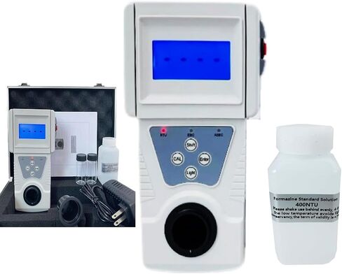 Turbidity Meter Portable Turbidimeter Turbidity Meter Digital Water Turbidimeter with Minimum Indication 0.1 NTU 200 NTU Formazine Turbidity Solution ISO7027 Standards for Plants Waterworks in Saudi Arabia