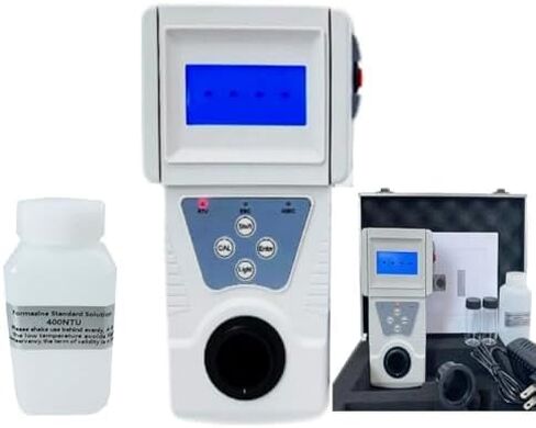 Turbidity Meter Portable Turbidimeter Turbidity Meter Digital Water Turbidimeter with Minimum Indication 0.1 NTU 200 NTU Formazine Turbidity Solution ISO7027 Standards for Plants Waterworks in Saudi Arabia