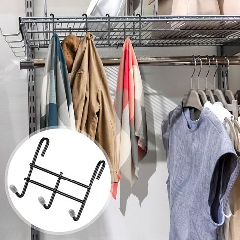 6 حزمة 3 خطاف المرفق لرفف الأسلاك 3.75 "L x 1.625" D x 3.25 "H الأسلاك الرفوف الملحقات الصلب معلقة رف المعدن لمنظم التخزين (أبيض) in Saudi Arabia