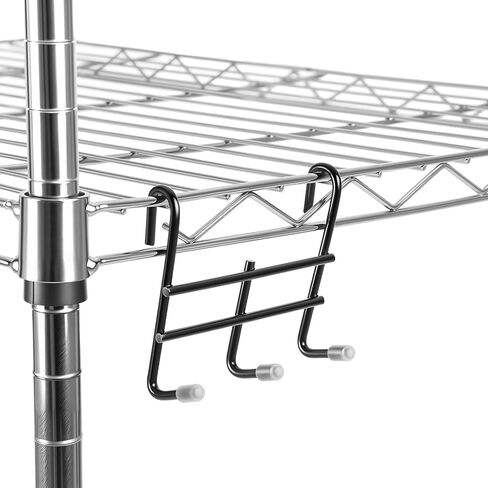 6 حزمة 3 خطاف المرفق لرفف الأسلاك 3.75 "L x 1.625" D x 3.25 "H الأسلاك الرفوف الملحقات الصلب معلقة رف المعدن لمنظم التخزين (أبيض) in Saudi Arabia