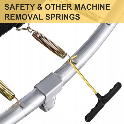 3 PCS مجموعة أدوات السحب الترامبولين ، ترامبولين T-Hook Puller Spring Pull Hook مع خطاف الشكل T مع ملحقات المقبض البلاستيكي الترامبولين in Saudi Arabia
