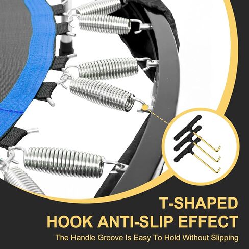 3 PCS مجموعة أدوات السحب الترامبولين ، ترامبولين T-Hook Puller Spring Pull Hook مع خطاف الشكل T مع ملحقات المقبض البلاستيكي الترامبولين in Saudi Arabia