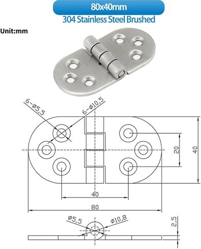 Silent Hinge Load-Bearing Pivot 1PCS(304 Brushed) in Saudi Arabia