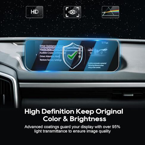 واقي شاشة ملاحة السيارة LFOTPP لعام 2021 2022 2023 Mazda CX-5 CX5 CX-9 CX9 10.25 بوصة [2021 Sport/Touring/Carbon Edition/Grand Touring/Grand Touring Reserve/Signature] واقي شاشة لمس مركزي لعرض معلومات السيارة (2021-2023) in Kuwait