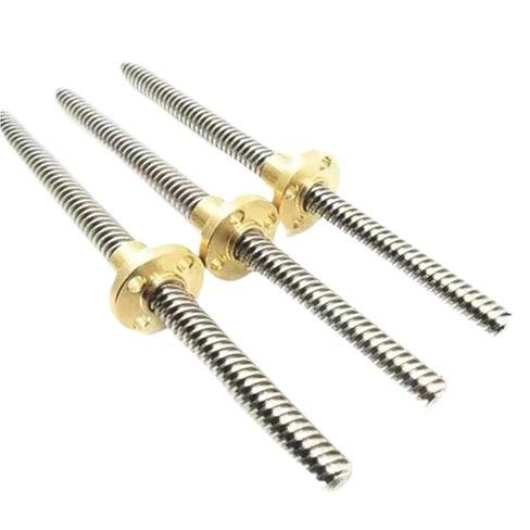 برغي الكرة الخطية الدقة الجزء T8 خيوط المسمار الرصاص 8 مم 304 الفولاذ المقاوم للصدأ T8 منحرف المسمار والمكسر (150 ملم) in Kuwait