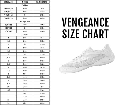 Nfinity Vengeance White Cheer Shoes for Youth Girls-أحذية رياضية عالية الأداء للتنفس للتشجيع والرقص والتدريب الرياضي-خفيف الوزن ودائم للمنافسة in Kuwait