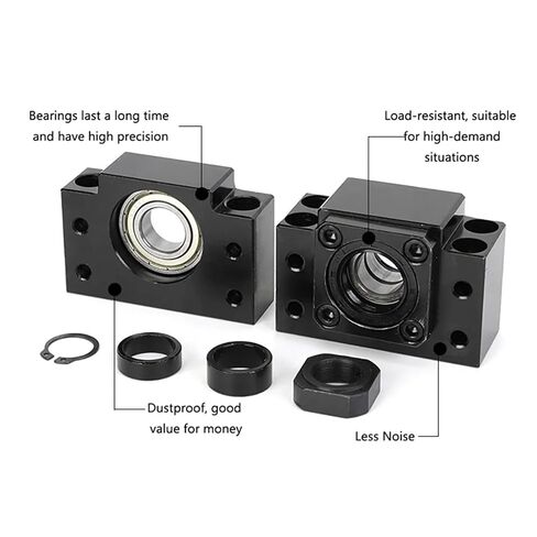 Linear Motion Ball Screw Precision Part SFS1610 C7 Ball Screw 100-1000mm with Machined+1610 Ball Screw+Nut Housing+BKBF12 End Bracket+ Coupler(300mm) in Kuwait