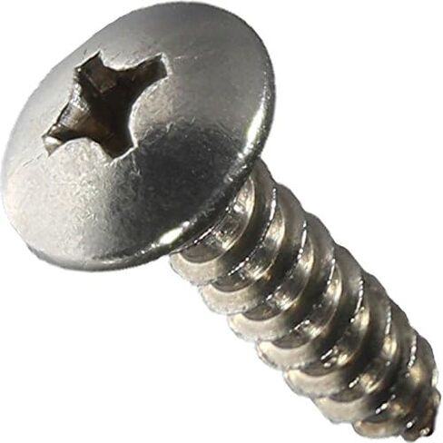 #14 × 3/4 "مسامير معدنية رأس الجمالون ، الخيط الكامل ، محرك فيليبس ، الفولاذ المقاوم للصدأ 18-8 ، النهاية المشرقة ، التنصت الذاتي ، الكمية 50 قطعة من Fastenere in Saudi Arabia