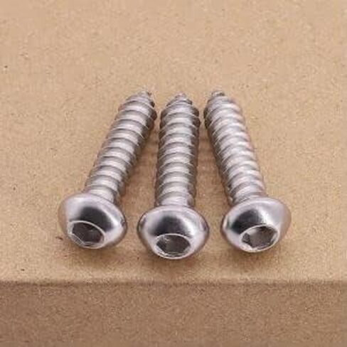 M4 x 25mm (80 pcs) Button Head Socket Cap Sheet Metal Screws, 304 Stainless Steel 18/8, Allen Hex Drive 2.5mm, Wood Screws with Self Tapping Point in Saudi Arabia