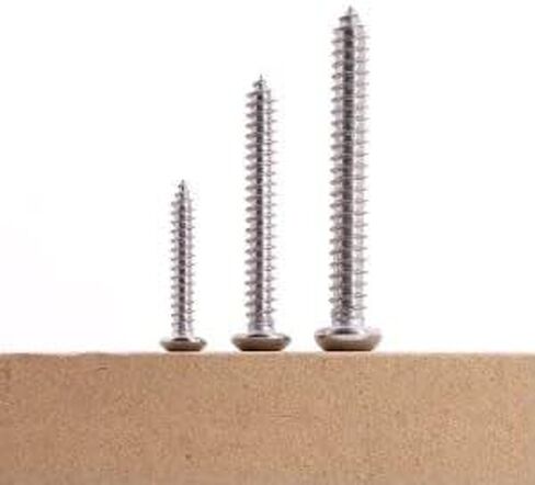 M4 x 25mm (80 pcs) Button Head Socket Cap Sheet Metal Screws, 304 Stainless Steel 18/8, Allen Hex Drive 2.5mm, Wood Screws with Self Tapping Point in Saudi Arabia
