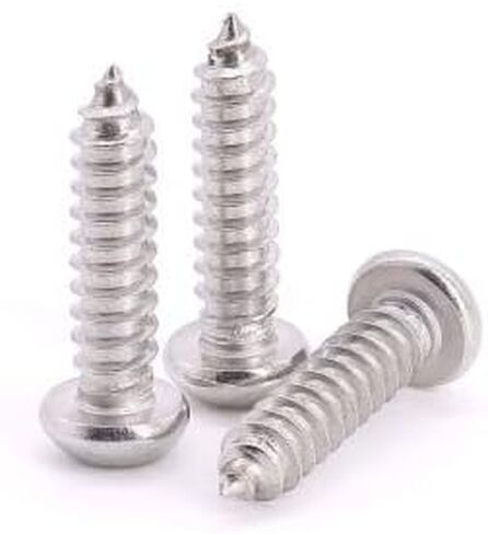 M4 x 25mm (80 pcs) Button Head Socket Cap Sheet Metal Screws, 304 Stainless Steel 18/8, Allen Hex Drive 2.5mm, Wood Screws with Self Tapping Point in Saudi Arabia