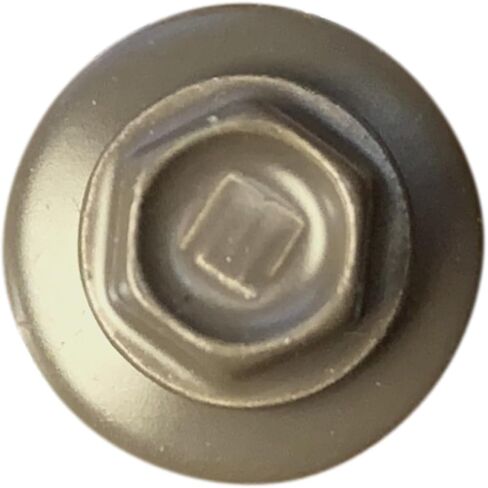 EAGLE 1 Metal Roofing Screws #10 - Painted Hex Head Self-Tapping Screws with EDPM Rubber Washer for Metal to Wood, Vinyl, Small Sheet Metal - Free Magnetic Driver (Charcoal Grey, 1.5 Inch, 250) in Saudi Arabia