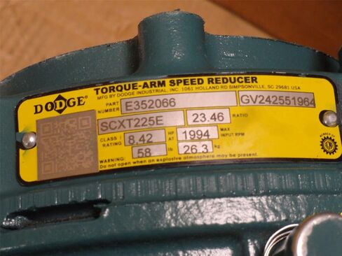 Dodge 352066; Screw Conveyor Reducer SCXT225E 23.46:1 Ratio in Saudi Arabia